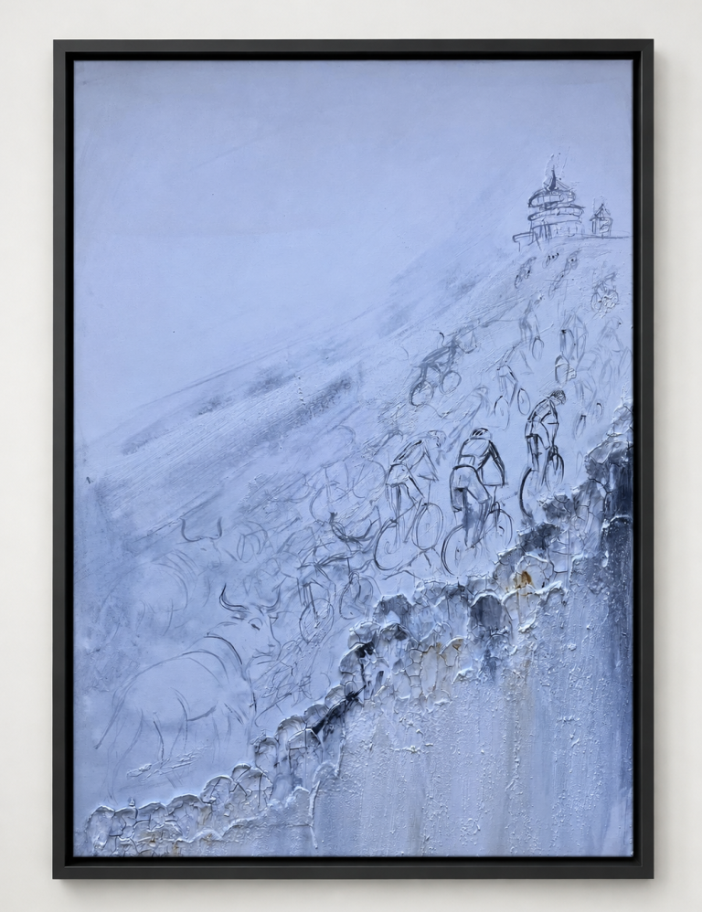 Horde Stiere, Mischtechnik auf Leinwand · 70 × 50 × 2 cm · 2026 , nicht verkäuflich