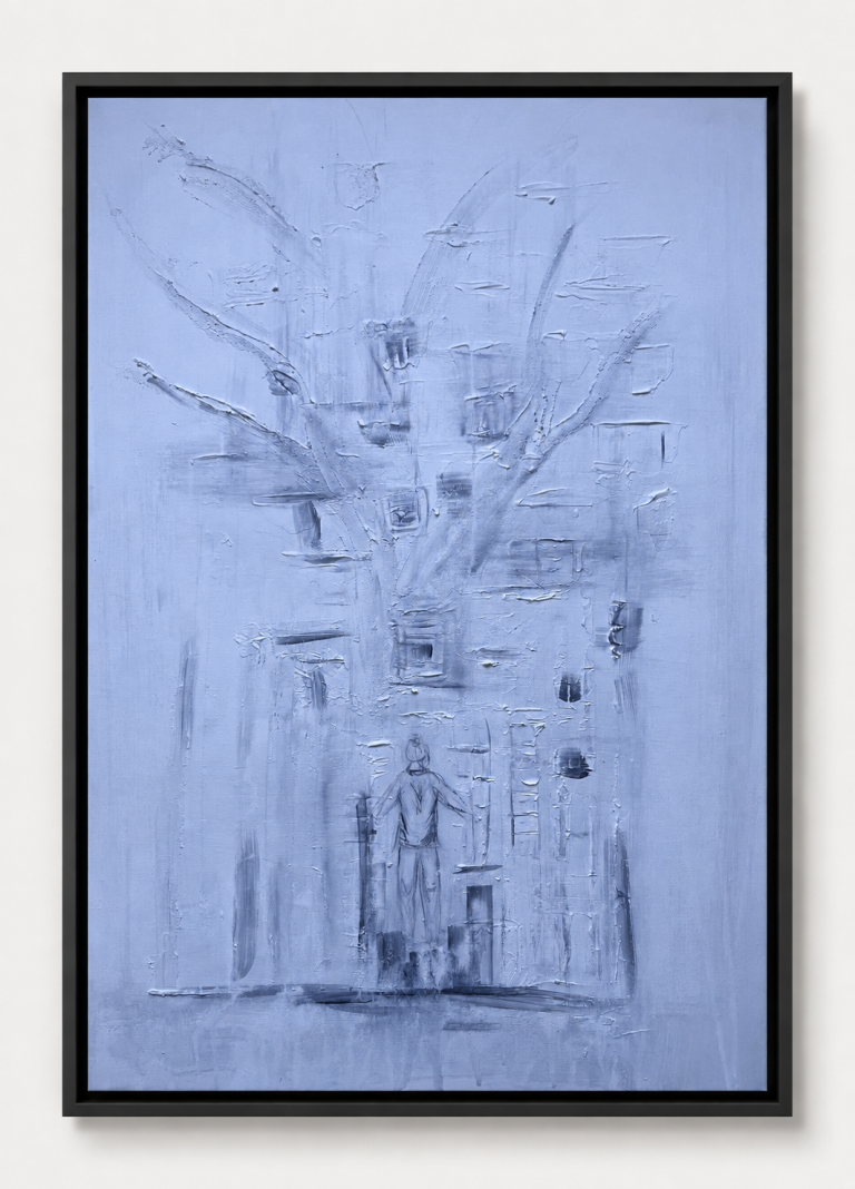 Ordnerbaum Mischtechnik auf Leinwand · 70 × 50 × 2 cm · 2026 650 € · ohne Rahmen